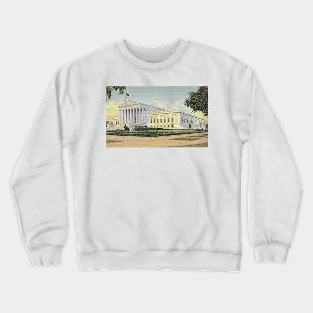 U.S. Supreme Court postcard, 1950 Crewneck Sweatshirt by rogerstrawberry